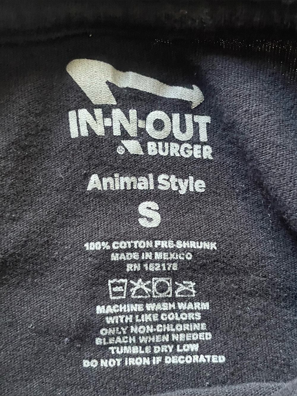 In-N-Out Burger Small Fry Graphic T Shirt Kids Small Black Fast Food Tee - Picture 5 of 5